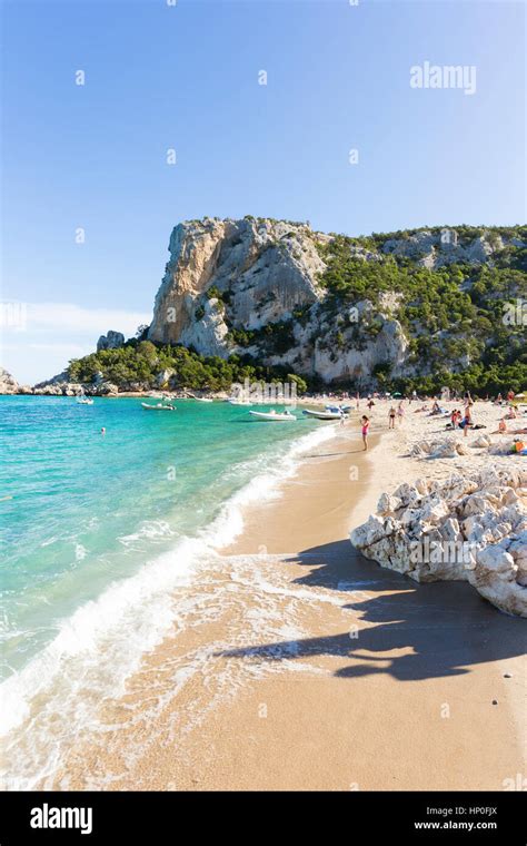 The Charmin Beach Of Cala Luna At The Sunset Gulf Of Orosei