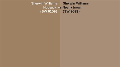 Sherwin Williams Hopsack Vs Nearly Brown Side By Side Comparison