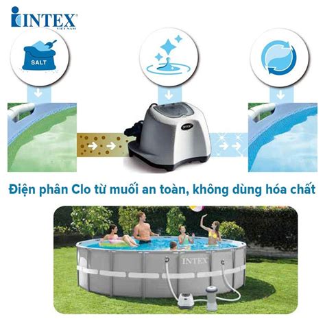 Hệ thống tạo Clo từ muối của máy lọc nước INTEX 26664