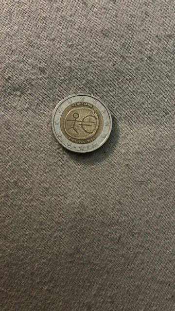 SELTENE 2 EURO münzen Strichmännchen EMU 1999 2009 Fehlprägung EUR 800