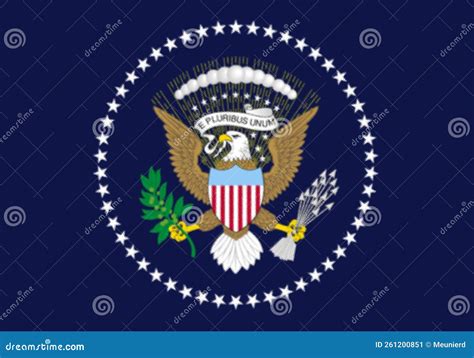 Glossy Glass Flag of the US President Stock Illustration - Illustration ...