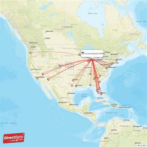 Direct flights from Flint - 11 destinations - FNT, USA - Directflights.com