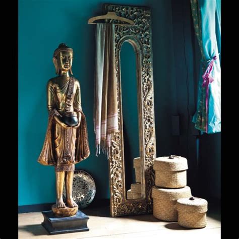 Statue Bouddha debout en résine dorée H 142 cm WAYAN Maisons du Monde