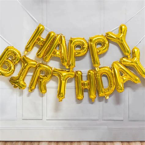 Happy Birthday Letter Foil Balloon Birthday Party Supplies, Happy ...