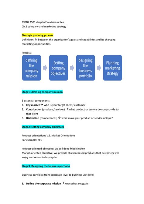 Mktg Chapter Revision Notes Mktg Chapter Revision Notes