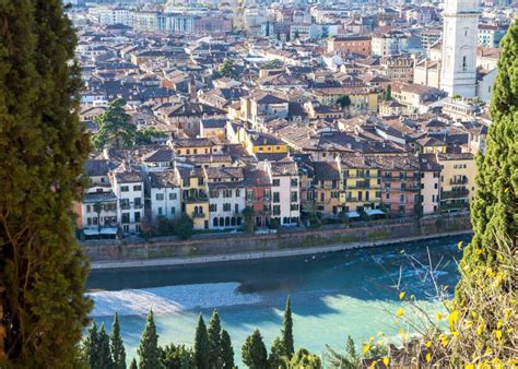 View Of Verona City In Italy Panoramic Photo In High Size City