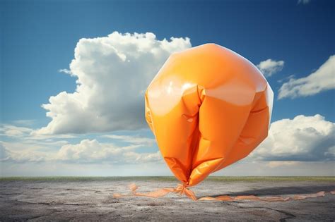 Premium Photo | Conceptual image of a deflating balloon Generative ai