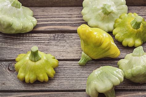 Premium Photo Fresh Small Pattypan Squash Or Patisson