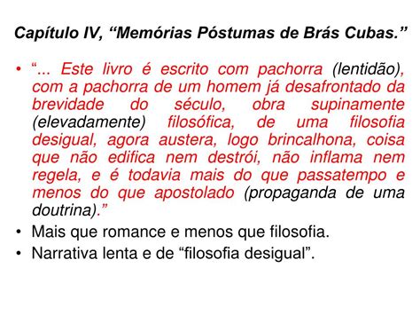 Ppt Mem Rias P Stumas De Br S Cubas Machado De Assis Ana Cristina R