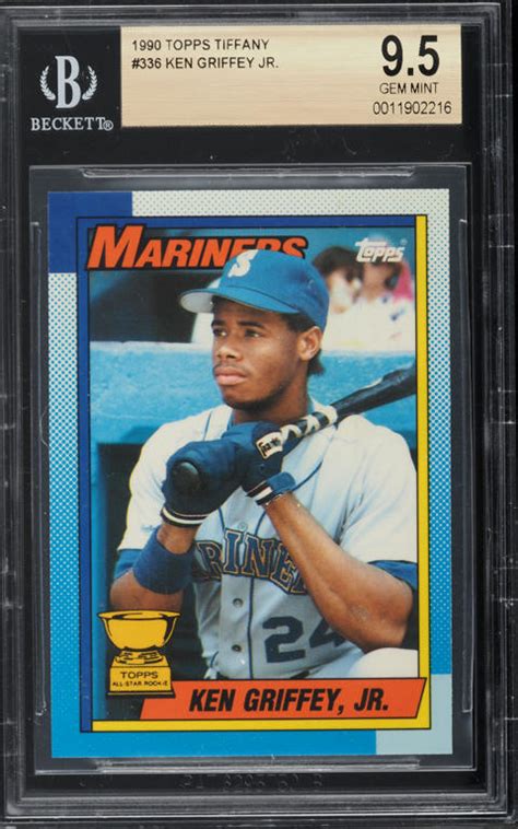 1990 Topps Tiffany Ken Griffey Jr 336 BGS 9 5 GEM MINT Weekly