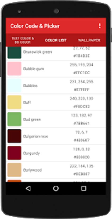 Color Code Picker Html Rgb Hex Color Code Apk Para Android Download