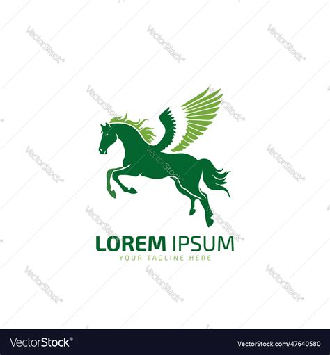 Flying horse logo flying horse icon colorful Vector Image