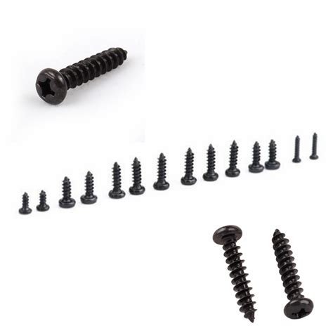 1000pcs Mini Tiny Black Screws M1 M14 M17 Miniature Self Tapping Track Screws Ebay