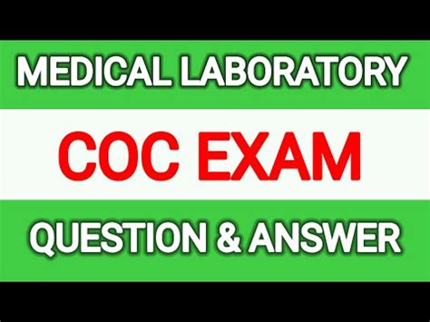 Laboratory Coc Exam Laboratory Coc Exam Questions And Answer Youtube