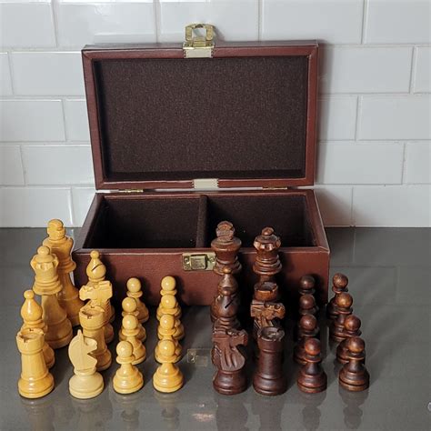 Vintage Chess Set Wood Carving - Etsy