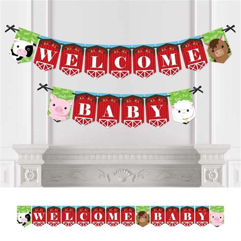 Tractor Baby Shower Baby Shower Bunting Picnic Baby Showers Cow Baby