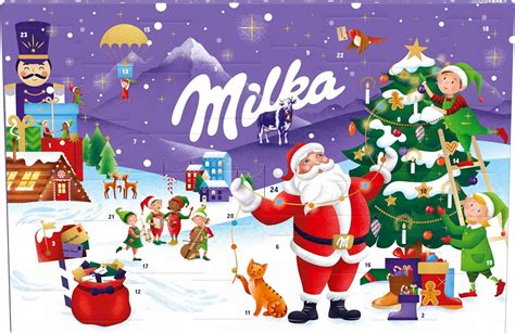 MILKA 1 Calendrier De LAvent Milka Assortiment Festif De Chocolats