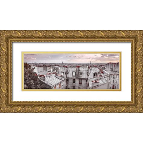 Frank Assaf 24x11 Gold Ornate Wood Framed With Double Matting Museum