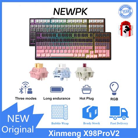 Xinmeng X Prov Wireless Three Mode Mechanical Keyboard Customized Full Key Hot Plug Rgb