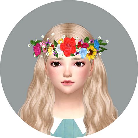 Female Flower Leaf Headband The Sims 4 _ P1 - SIMS4 Clove share Asia Tổng hợp Custom Content The ...