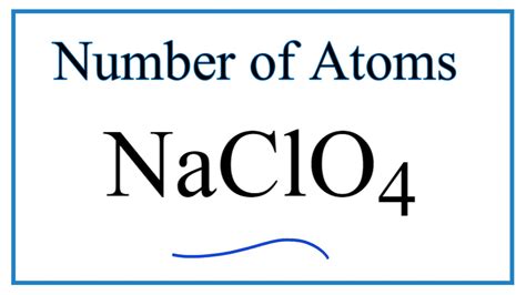 How To Find The Number Of Atoms In NaClO4 Sodium Perchlorate YouTube