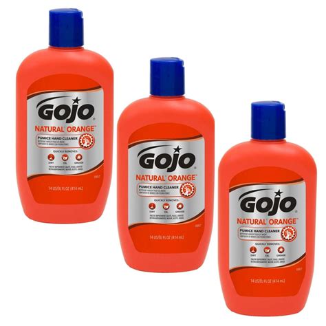 Gojo 957 Natural Orange Pumice Hand Cleaner 14 Oz 3 Pack Fast Shipping