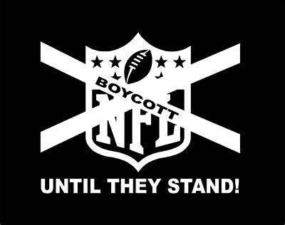 NFL BOYCOTT NFL UNTIL THEY STAND DECAL kneel take a knee flag anthem ...