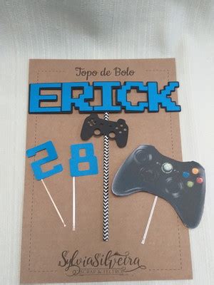 Topo De Bolo Joystick Compre Produtos Personalizados No Elo