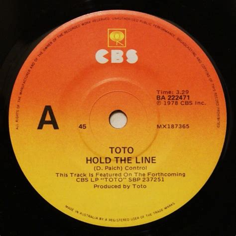 Toto Hold The Line 1978 Vinyl Discogs