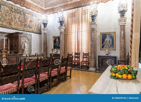 Interior of Villa Vizcaya Museum, Italian Architecture Room. Editorial Image - Image of ...