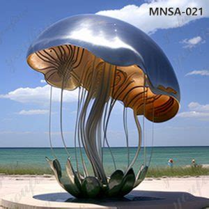 Custom Design Lifelike Metal Jellyfish Sculpture Youfine