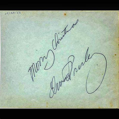 √ Elvis Presley Autograph