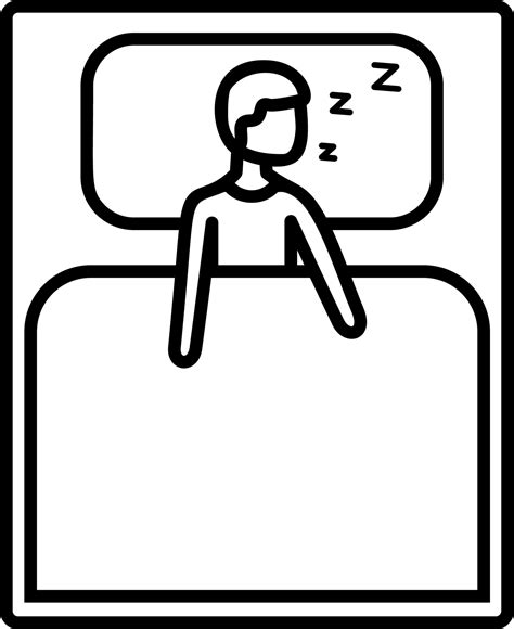 The Guy Is Sleeping In Bed Icon Vector Illustration 23474008 Vector Art