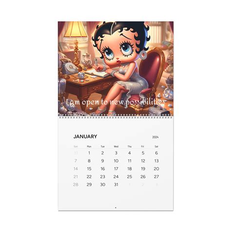 Wall Calendars Betty Boop Look Alike Affirmations Unique Gift Idea