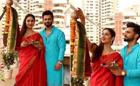 With Rahul Vaidya By Her Side Disha Parmar Celebrates Gudi Padwa 2021