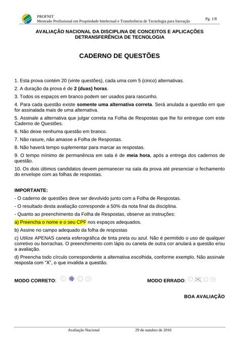 Pdf Caderno De Quest Es Profnit Org Br Marque A Alternativa