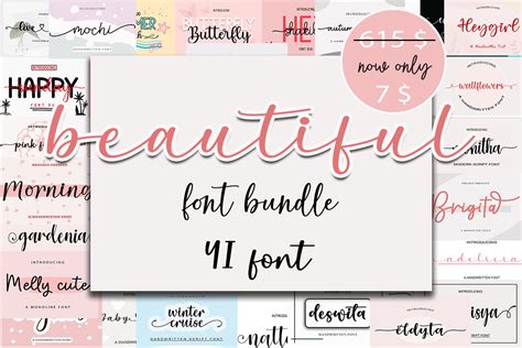 Beautiful Font Bundle Bundle · Creative Fabrica