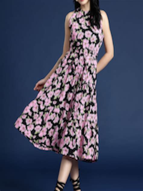 Buy Mast And Harbour Ditsy Floral Printed A Line Tiered Belted Midi Dress