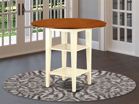 Winston Porter Aggappera Counter Height Drop Leaf Solid Wood Dining Table Wayfair