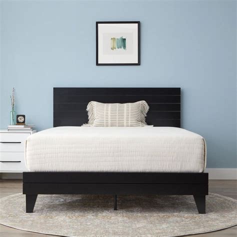 Brookside Mabel Black Wood Frame King Platform Bed With Shiplap