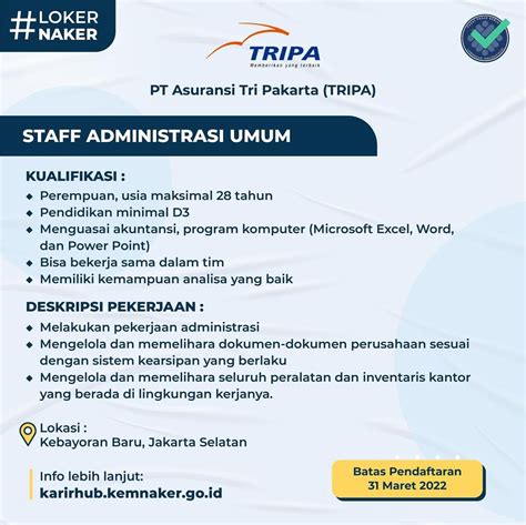 Lowongan Staff Administrasi Umum Atmago