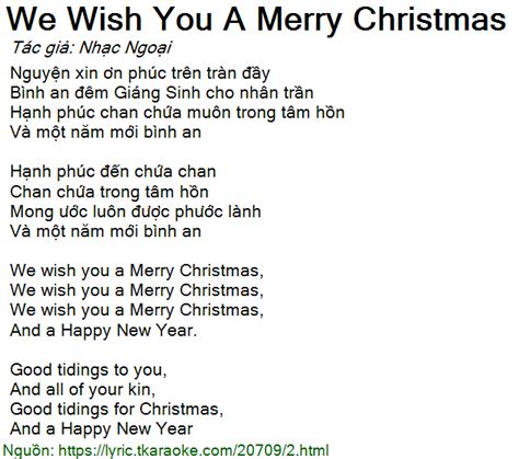 Lời bài hát We Wish You A Merry Christmas Nhạc Ngoại có nhạc nghe