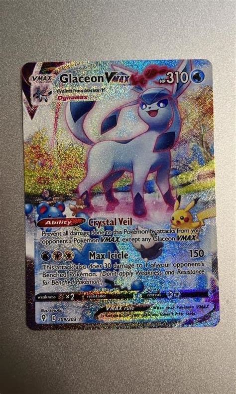 Evolving Skies Glaceon VMAX Alternate Art Pokemon TCG ES VMAX AA