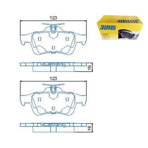 Jogo De Pastilhas De Freio Traseiro Jurid Citroen C5 Ford Focus Peugeot
