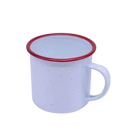 Taza Peltre 10 Onzas Filo Rojo Azul Y Negro Go Sublimación