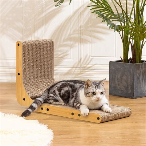 L Shape Cat Scratcher Poils Bebe Cat Scratchers For Indoor Cats