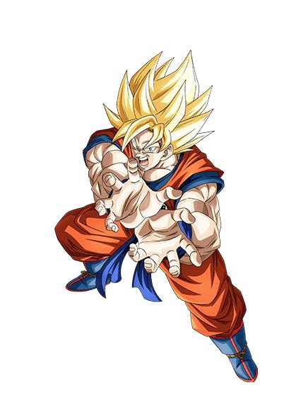 Super Saiyan Goku Dokkan Battle Render 8 By Princeofdbzgames On Deviantart