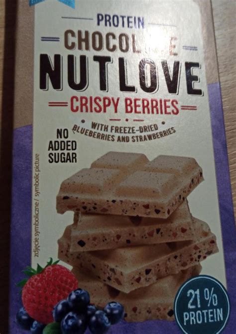 Protein Chocolate Nutlove Crispy Berries With Freeze Dried Blueberries