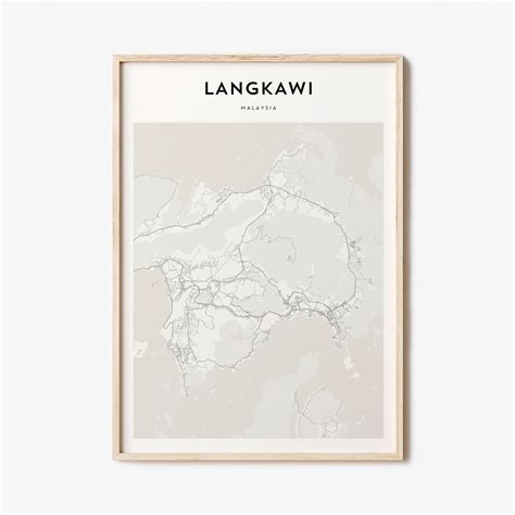 Langkawi Map Poster Langkawi Map Print Langkawi Personalized Map Art