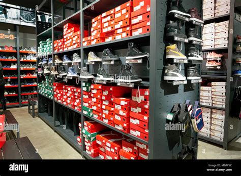 SAINT PETERSBURG, RUSSIA - CIRCA OCTOBER, 2017: inside Puma store in ...
